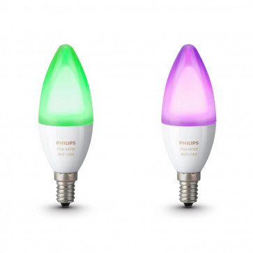 Philips Hue White & Color Ambiance E14-kaarslampen duopak