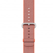 Apple Watch space-oranje/antraciet geweven nylon bandje