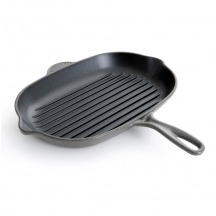 Le Creuset ovale grillpan met handvat stone