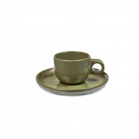 Serax Surface by Sergio Herman espressokop met bordje Camogroen