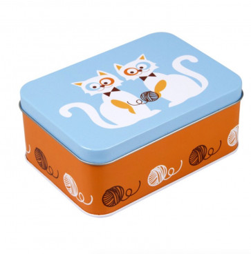 Blafre lunchbox blauwe katten