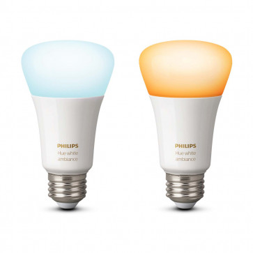 Philips Hue White Ambiance E27-lampen duopak