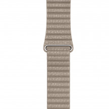 Apple Watch steengrijs leren bandje
