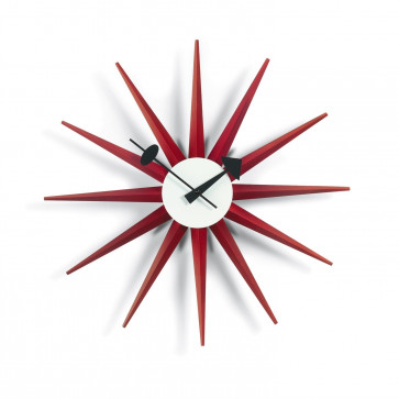 Vitra Sunburst Clock rood