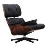 Lounge Chair Santos Palisander leder premium nero gepolijst
