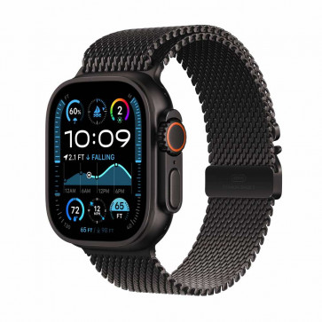 zwart titanium milanees bandje M