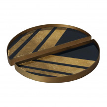 Ethnicraft Chevron half-moon trays
