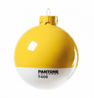 Pantone Universe kerstbal geel