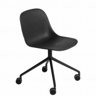 Muuto Fiber Side Chair Swivel Base met wielen