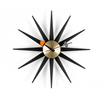 Vitra Sunburst Clock zwart/messing