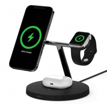 Belkin 3-in-1 Draadloze 15W lader met Magsafe 