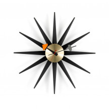 Vitra Sunburst Clock zwart/messing