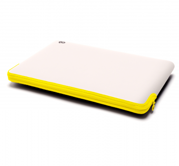 C6 Zip Sleeve 13-inch MacBook Pro stone/neon geel