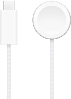 USB‑C-oplader naast magnetische snellader voor Apple Watch