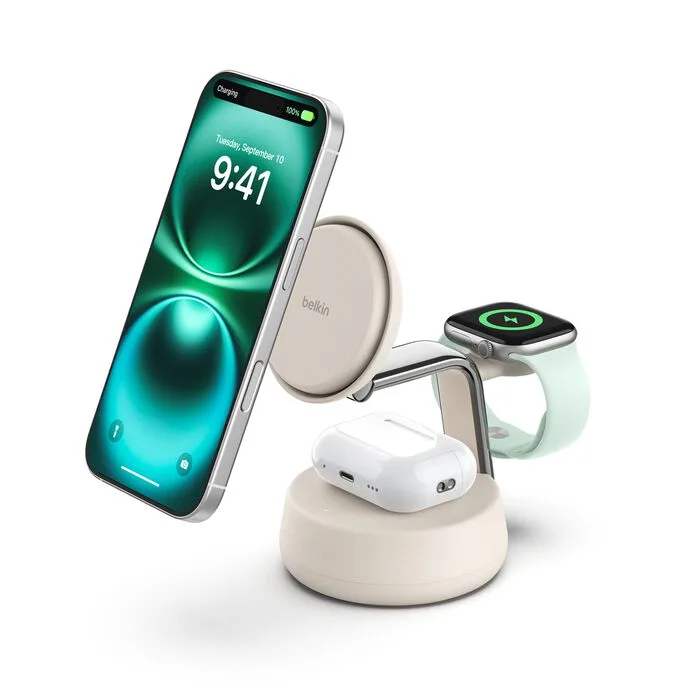 Belkin UltraCharge Pro 25W 3-in-1 Magnetic Charging Dock - Afbeelding 6