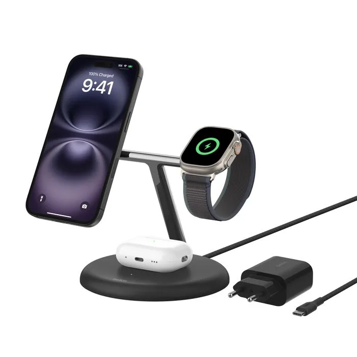 Belkin BoostCharge Pro 3-in-1 Magnetic Charging Stand